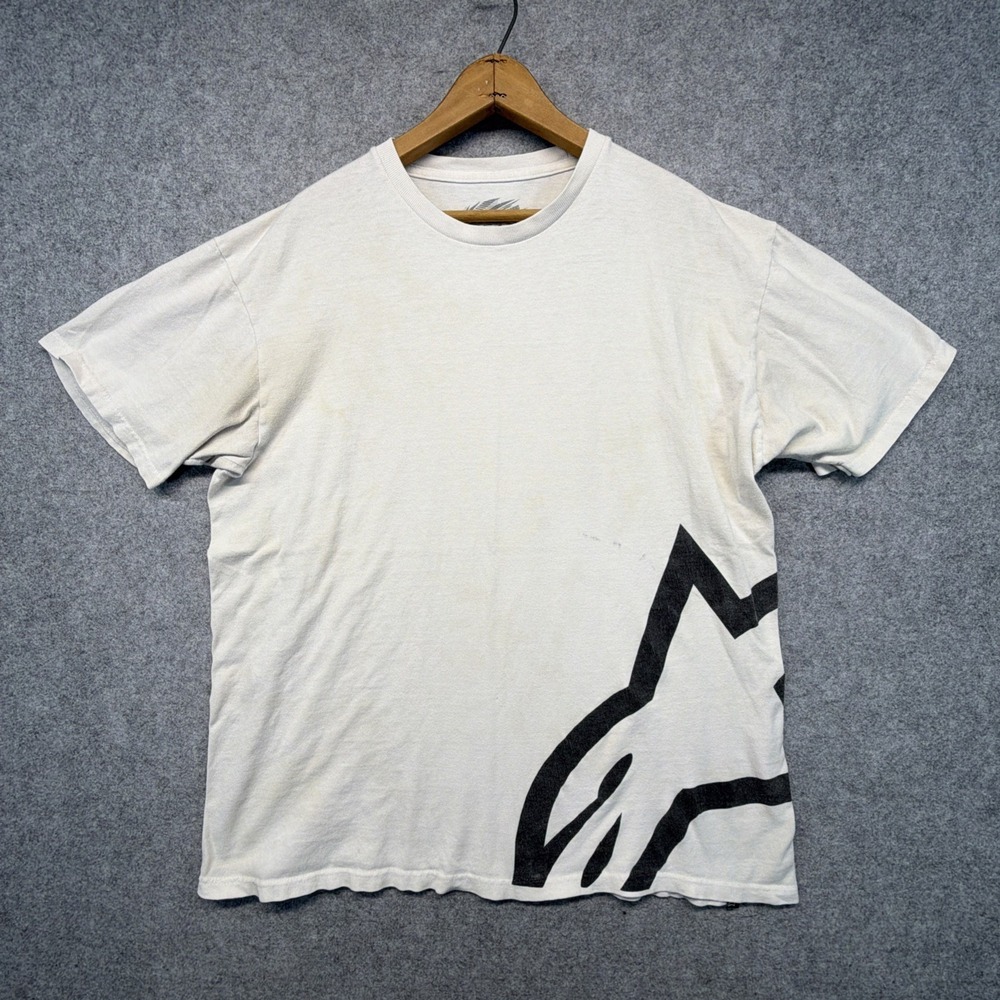 Alpinestars T Shirt Mens Large Graphic Motorsport Logo Y2K 2000s Motocross